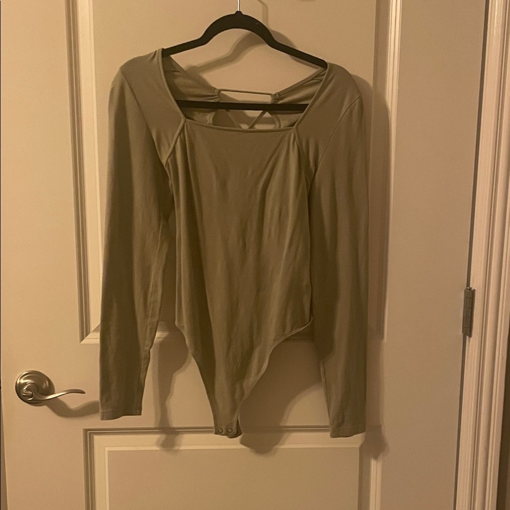 Olive Green Long Sleeve Women's Top